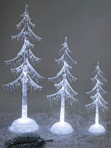 Formano Weihnachtsdekoration Acryl beleuchtet 3 Höhen mit Timer
